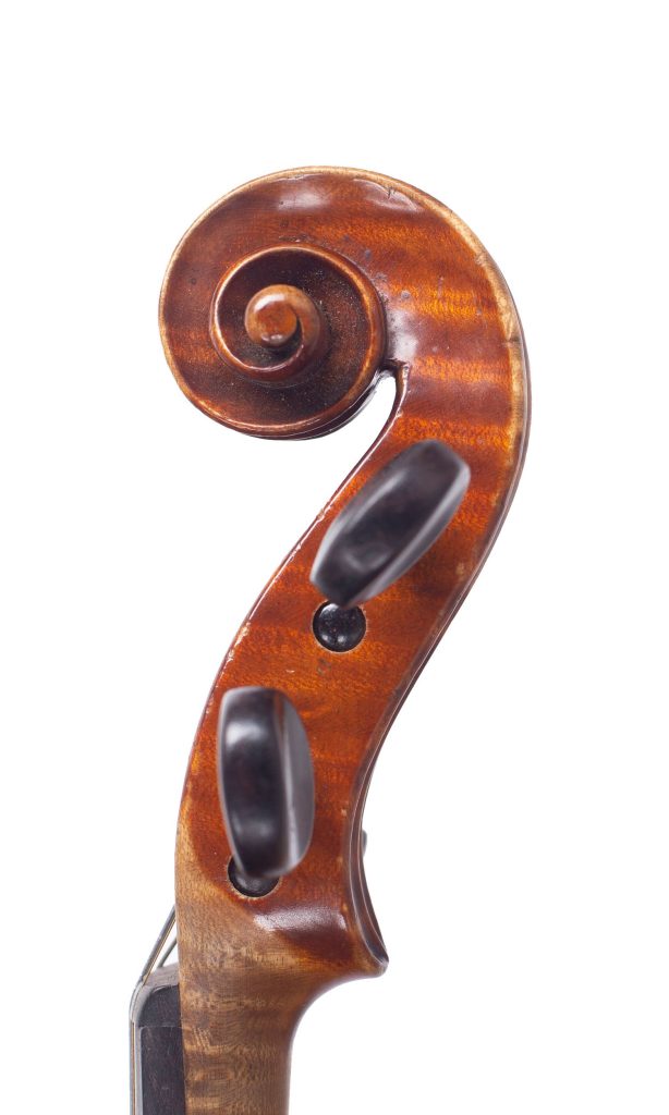 Violin by Joseph Wade, Leeds, 1887 — scroll