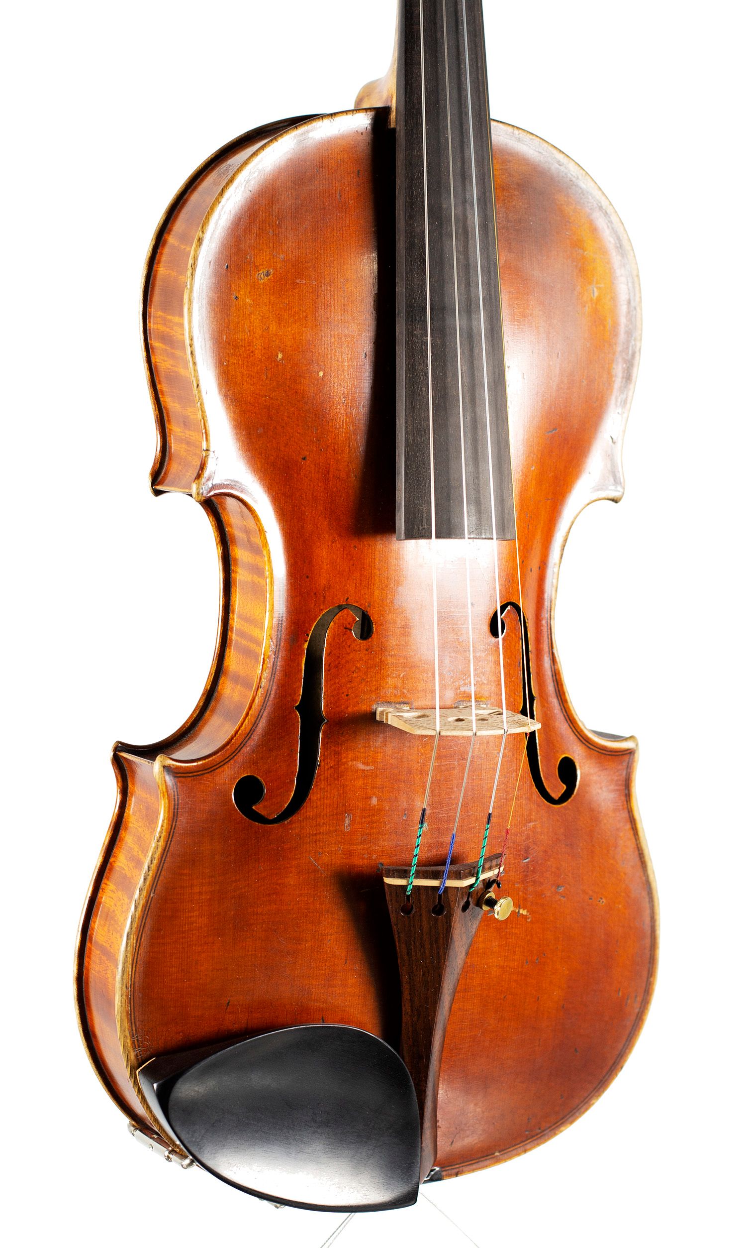 Violin by Joseph Wade, Leeds, 1887 — angled view, 30°