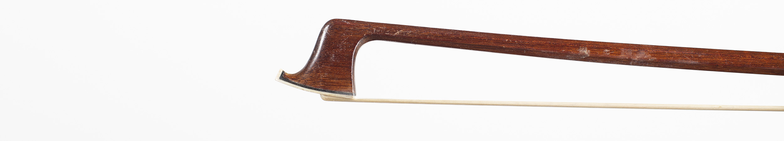 A silver-mounted violin bow by Richard Geipel — head