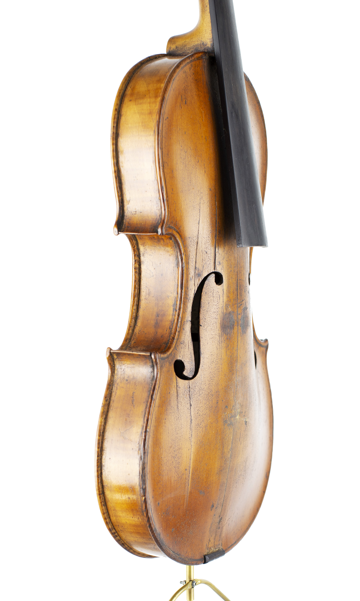 A violin by Robert Barry, England, 1857 — angled view, 60°