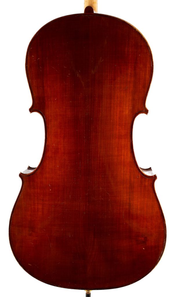 Cello, Workshop of Laberte Humbert, Mirecourt, circa 1920 — back