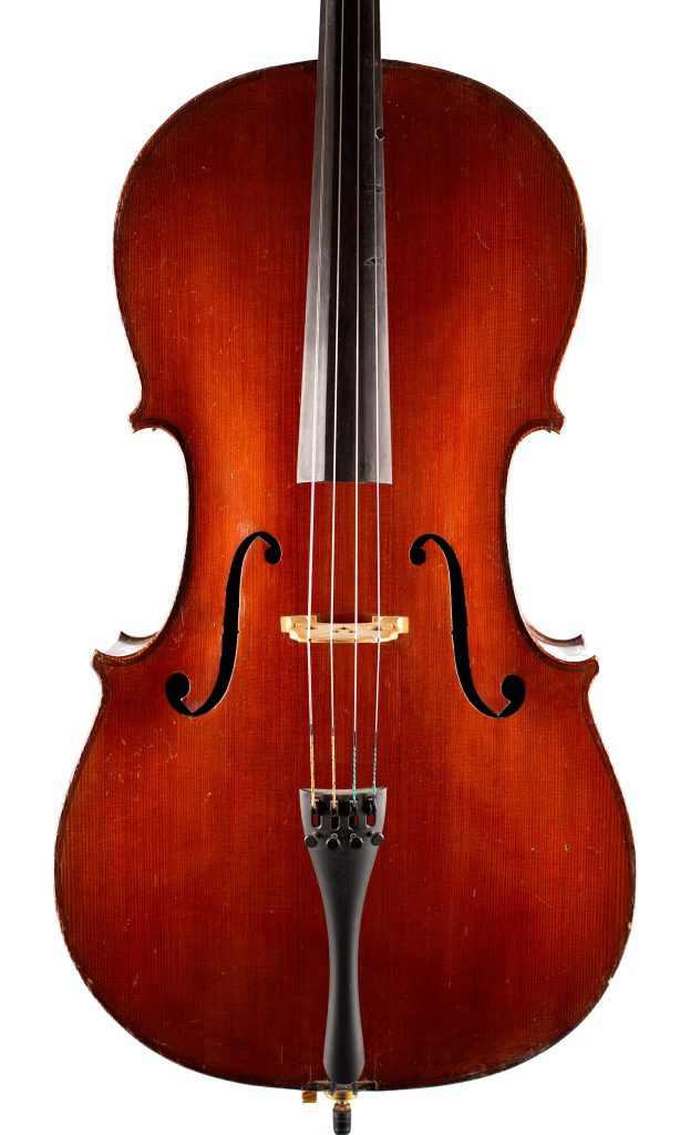 Cello, Workshop of Laberte Humbert, Mirecourt, circa 1920 — front