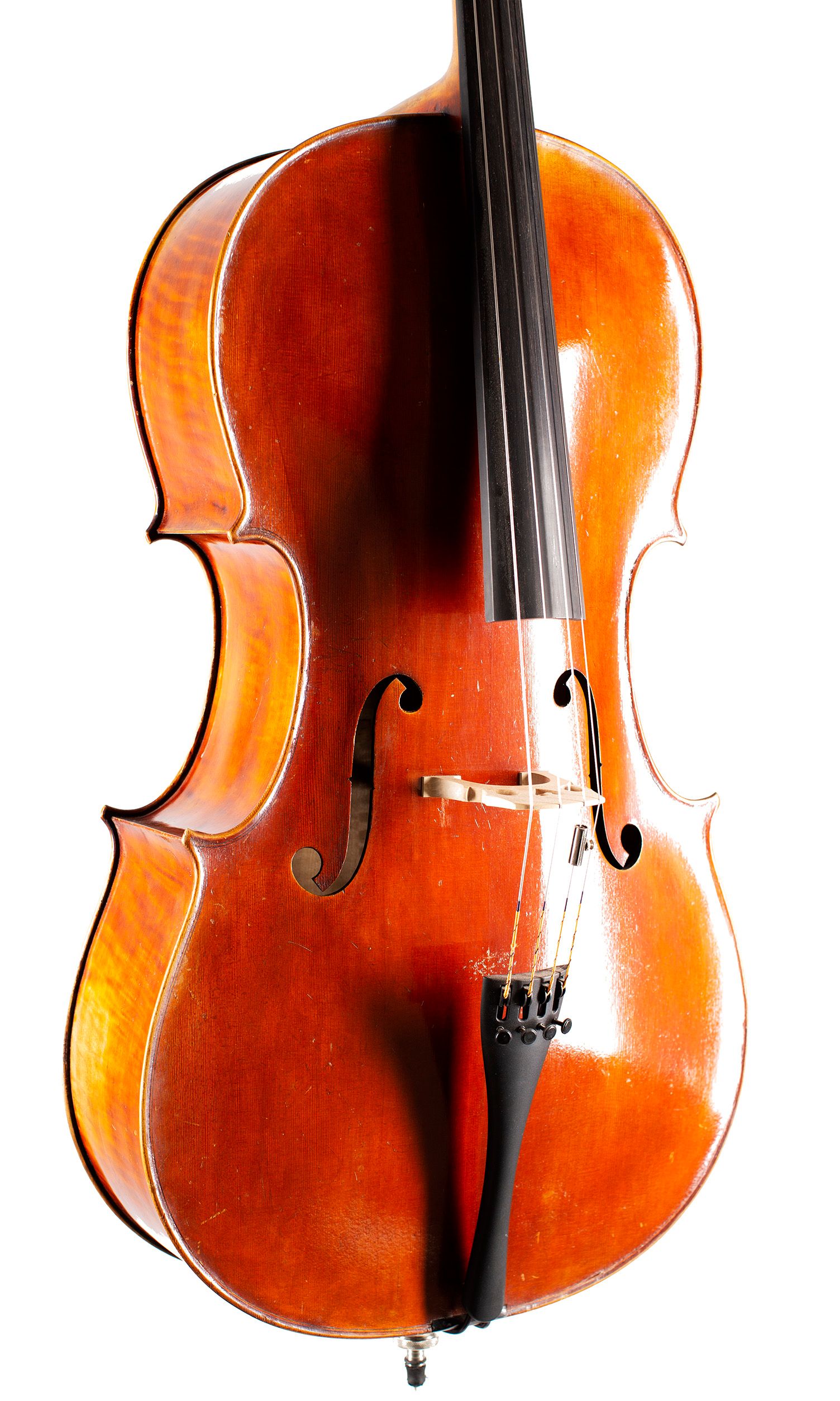 Cello, Workshop of Jay Haide, 2015, China — angled view, 30°