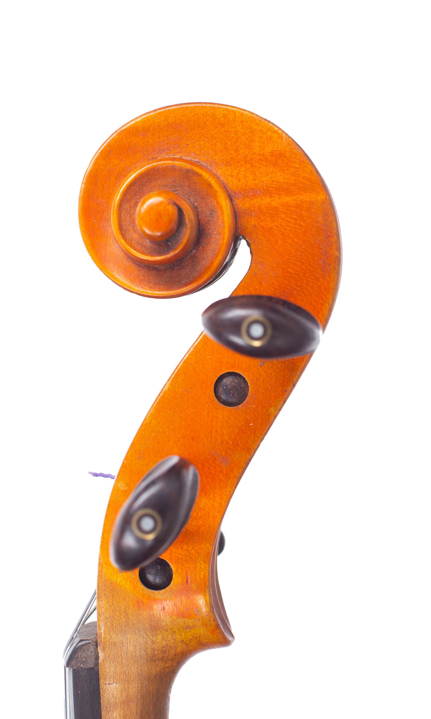 Violin by Alfredo G. Galea, Durban, 1958 — scroll