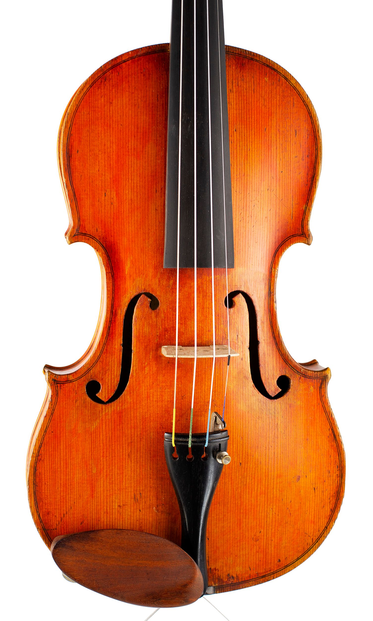 Violin by Alfredo G. Galea, Durban, 1958 — angled view, 10°