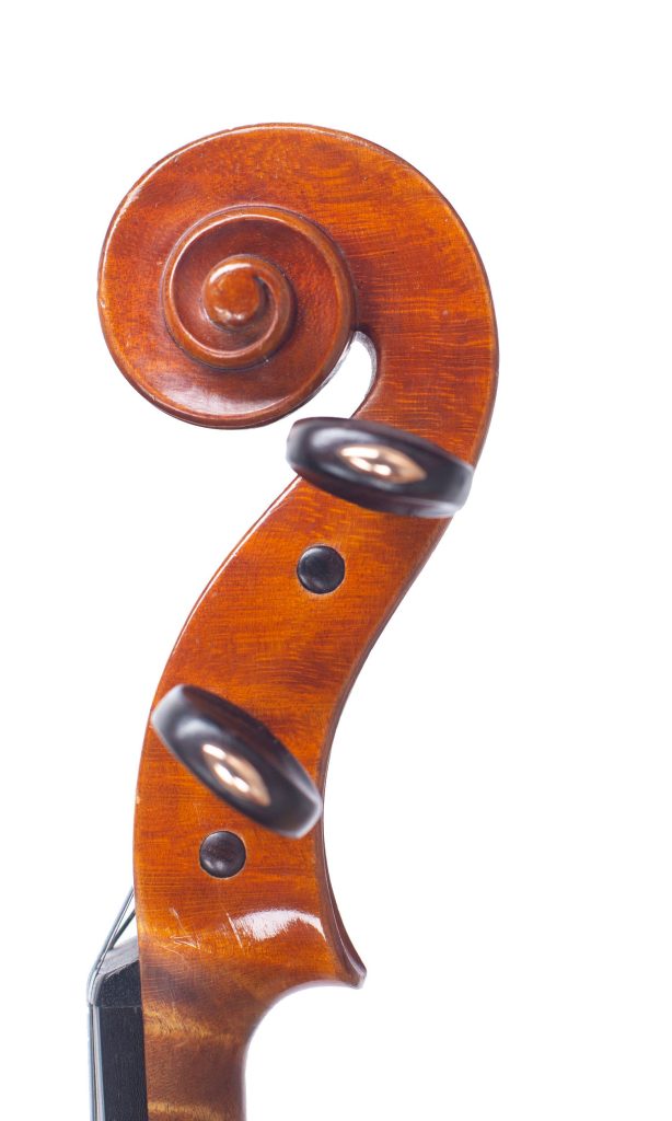 Violin by Alfred Vincent, London, circa 1920 — scroll
