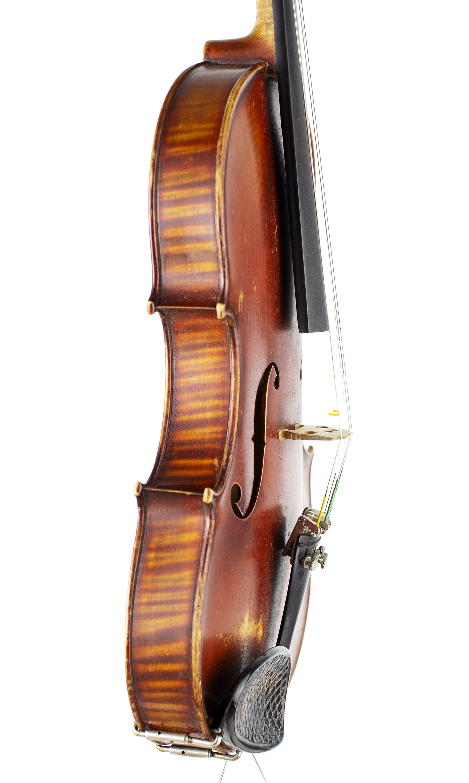 A violin by Leon Bernadel Fils, Paris, 1938 — angled view, 70°