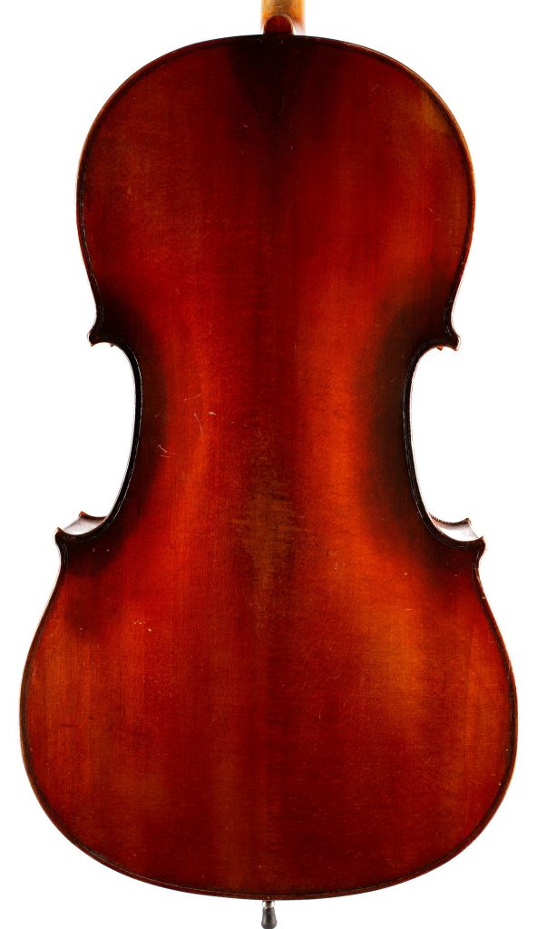 Cello, Workshop of Jerome Thibouville-Lamy, Mirecourt, circa 1910 — back