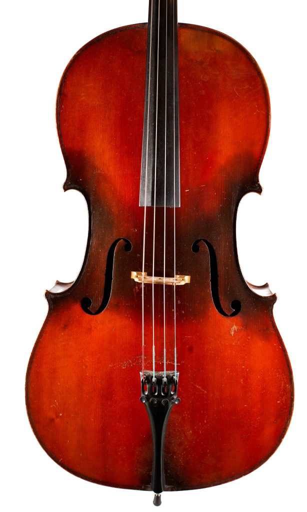 Cello, Workshop of Jerome Thibouville-Lamy, Mirecourt, circa 1910 — front