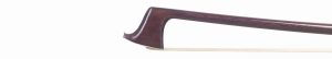 A silver - mounted violin bow by Stephen Bristow, Bristol — head and frog