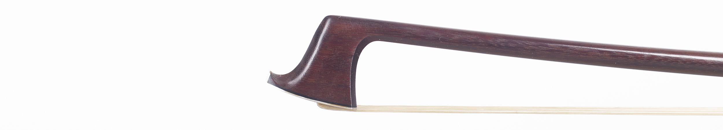 A silver - mounted violin bow by Stephen Bristow, Bristol — head