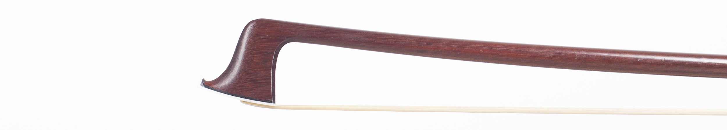 A silver-mounted violin bow by Louis Henri Gillet, Mirecourt Antique, over 100 years old — head