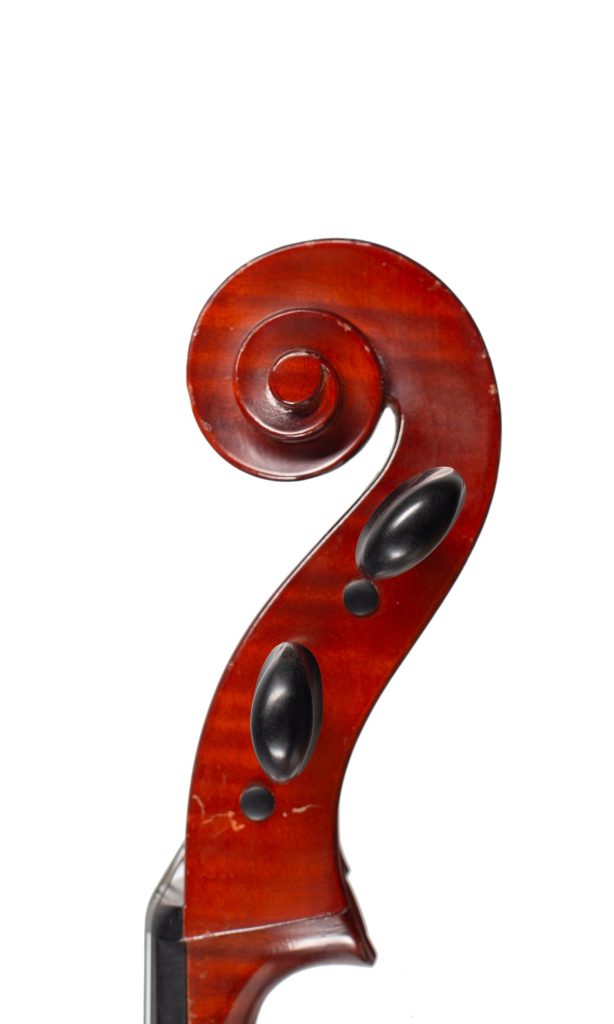 Cello, Workshop of Lothar Semmlinger, Mittelfranken, 2001 — scroll