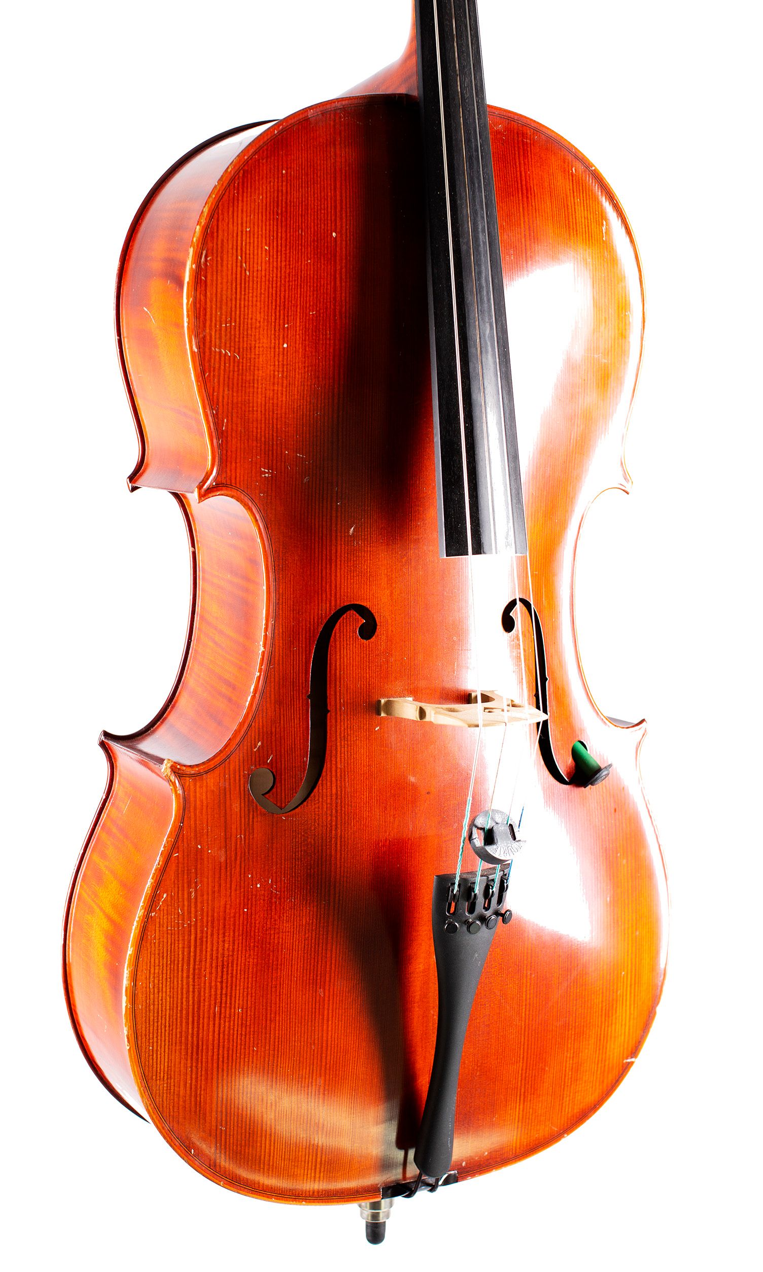 Cello, Workshop of Lothar Semmlinger, Mittelfranken, 2001 — angled view, 30°