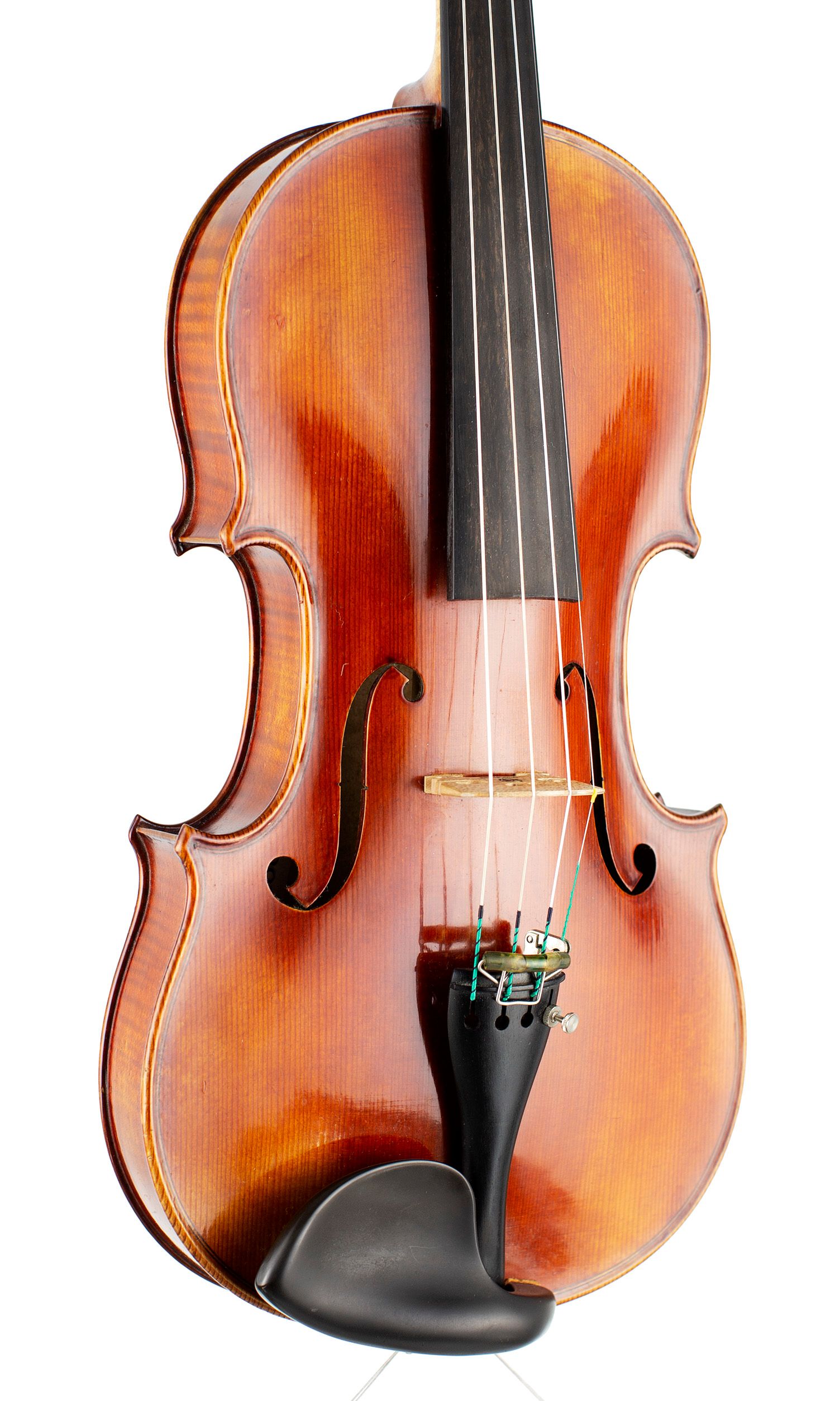Violin by Amedee Dieudonne, Mirecourt, 1951 — angled view, 30°