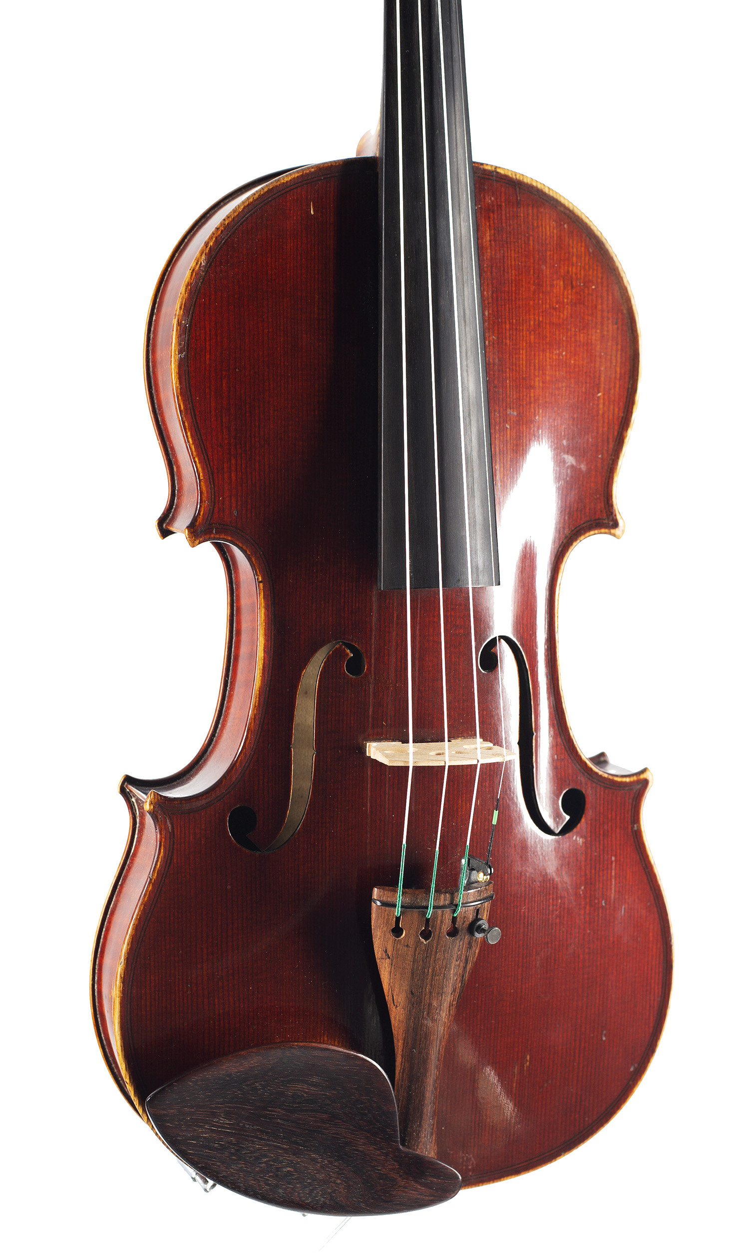 A violin by Charles Adolph Maucoutel, Paris, 1851 — angled view, 20°