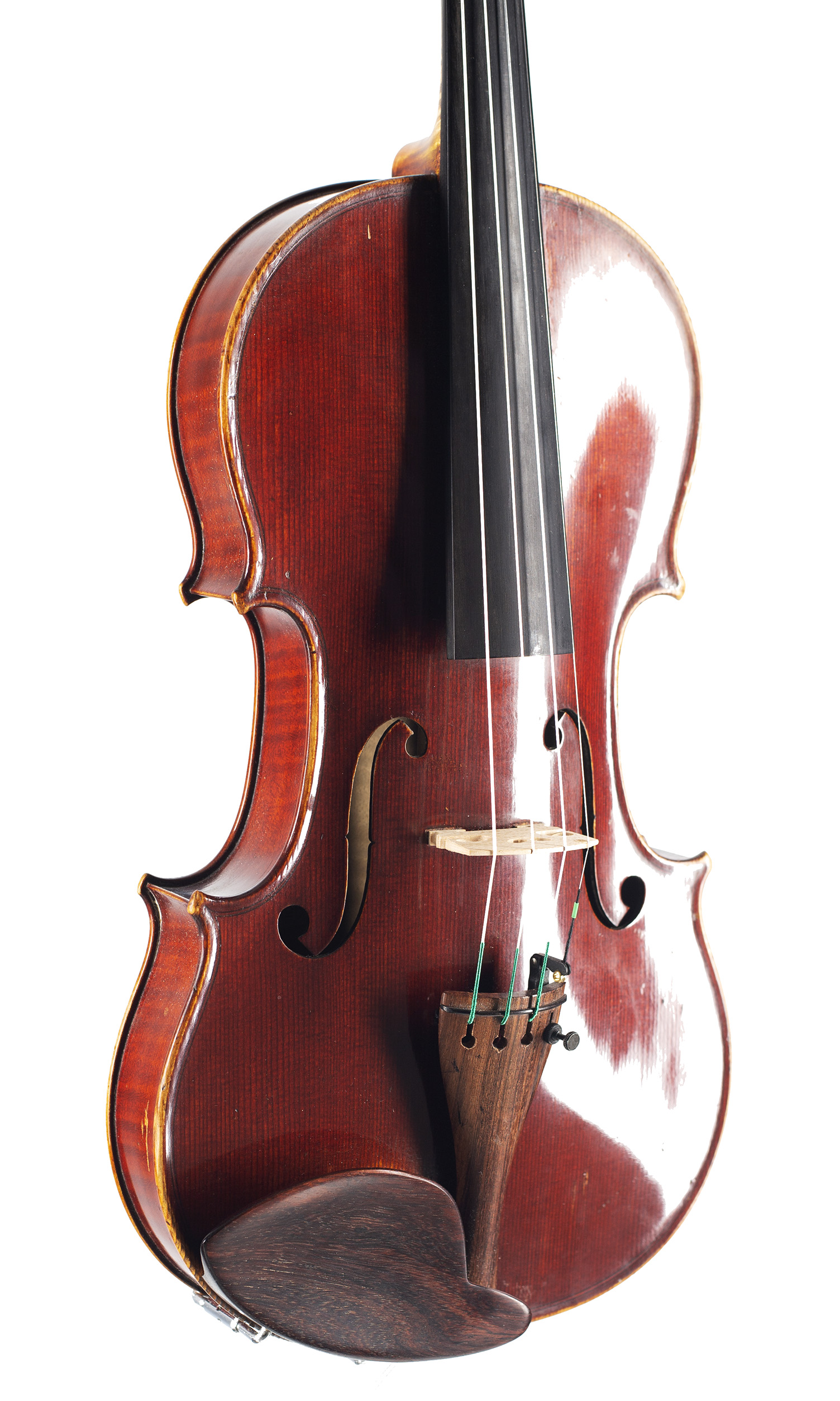 A violin by Charles Adolph Maucoutel, Paris, 1851 — angled view, 30°