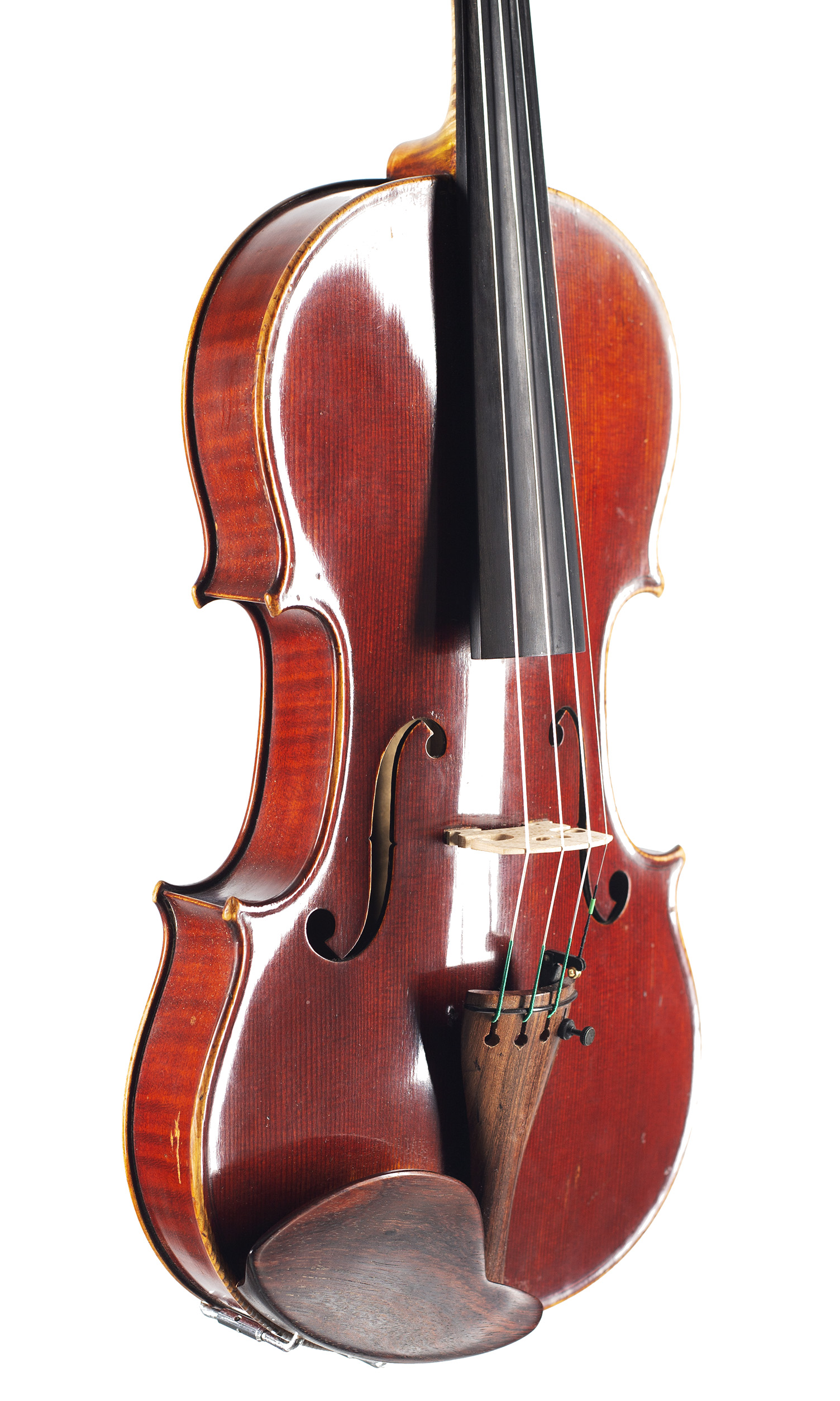 A violin by Charles Adolph Maucoutel, Paris, 1851 — angled view, 40°