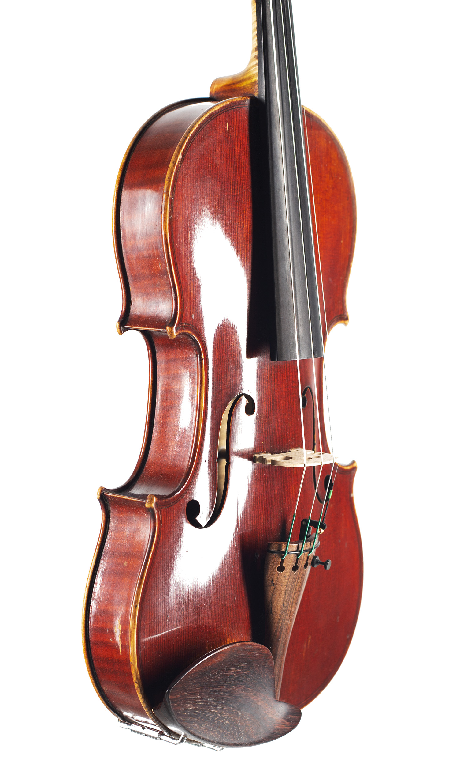 A violin by Charles Adolph Maucoutel, Paris, 1851 — angled view, 50°