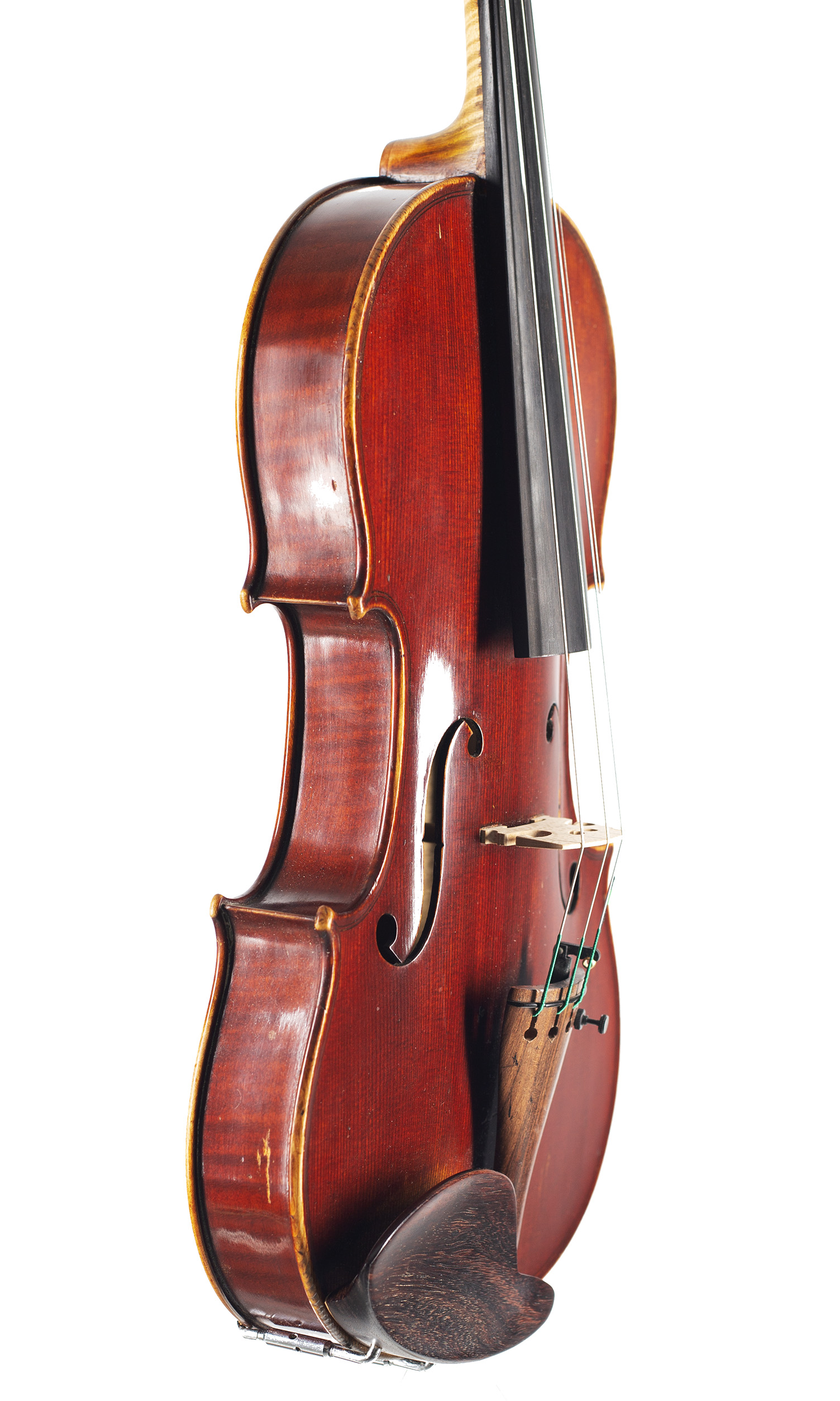 A violin by Charles Adolph Maucoutel, Paris, 1851 — angled view, 60°