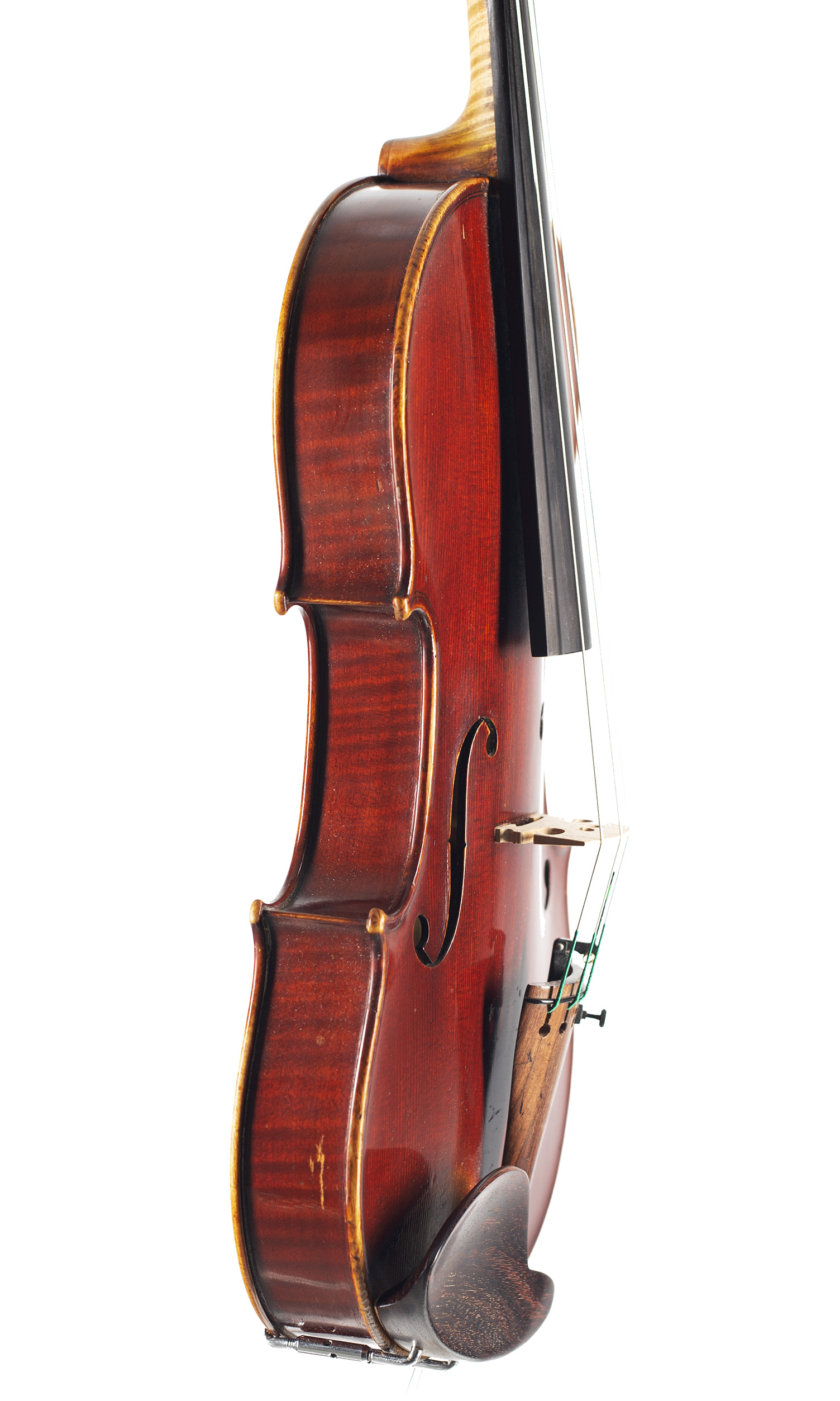 A violin by Charles Adolph Maucoutel, Paris, 1851 — angled view, 70°