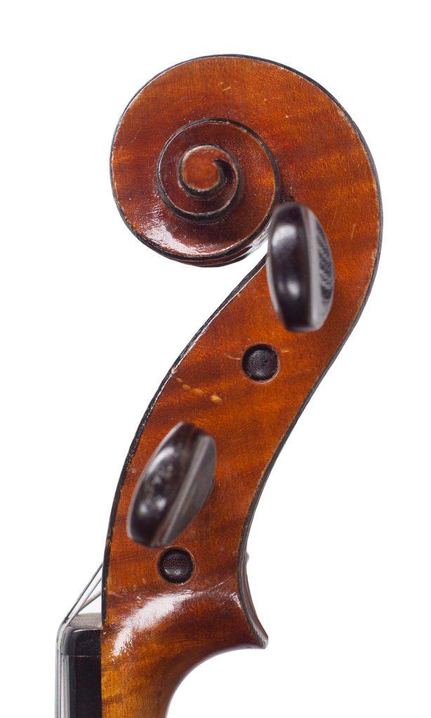 Viola, Workshop of Jerome Thibouville-Lamy, Mirecourt, circa 1890 — scroll