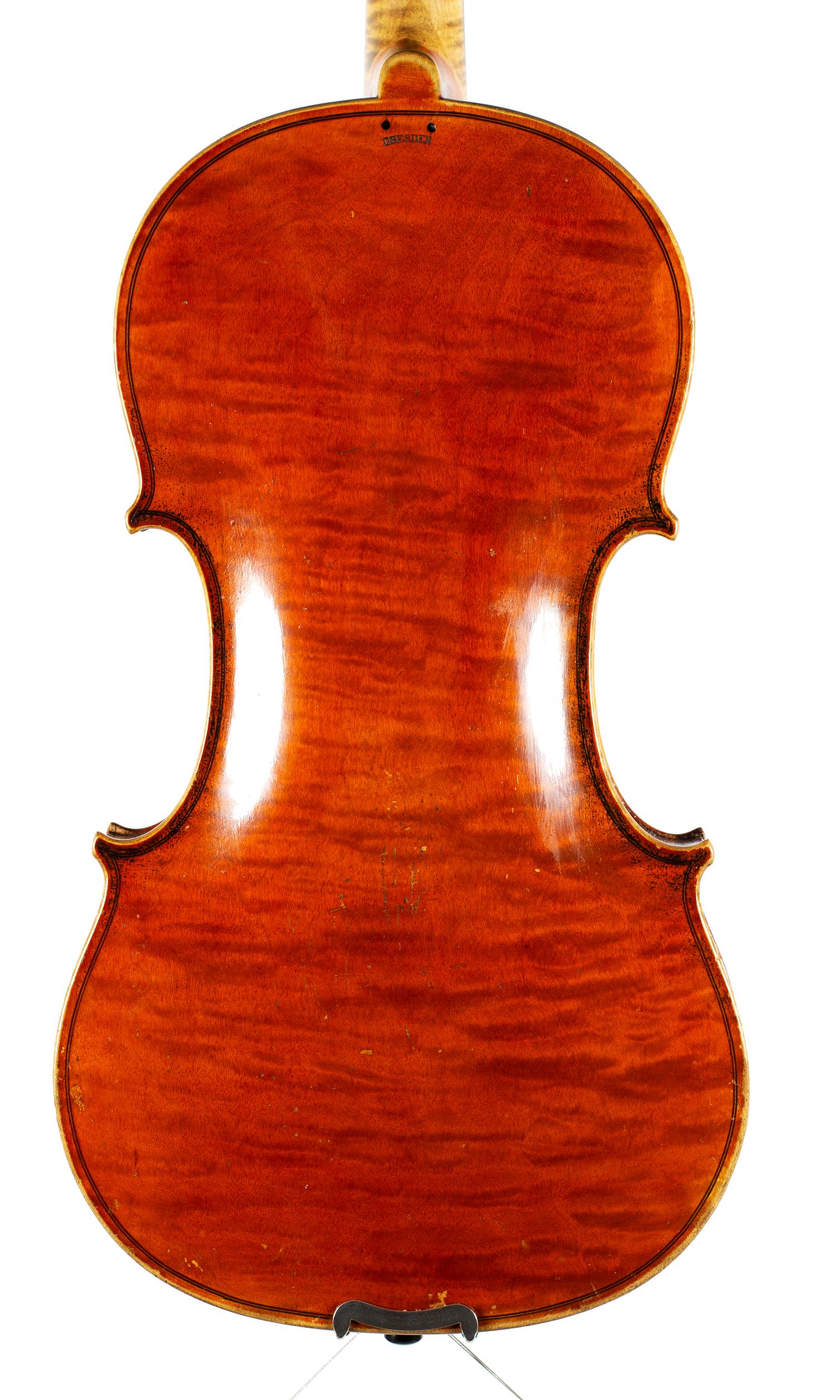 Violin, Workshop of Alfred Moritz, Dresden, early 20th Century — back
