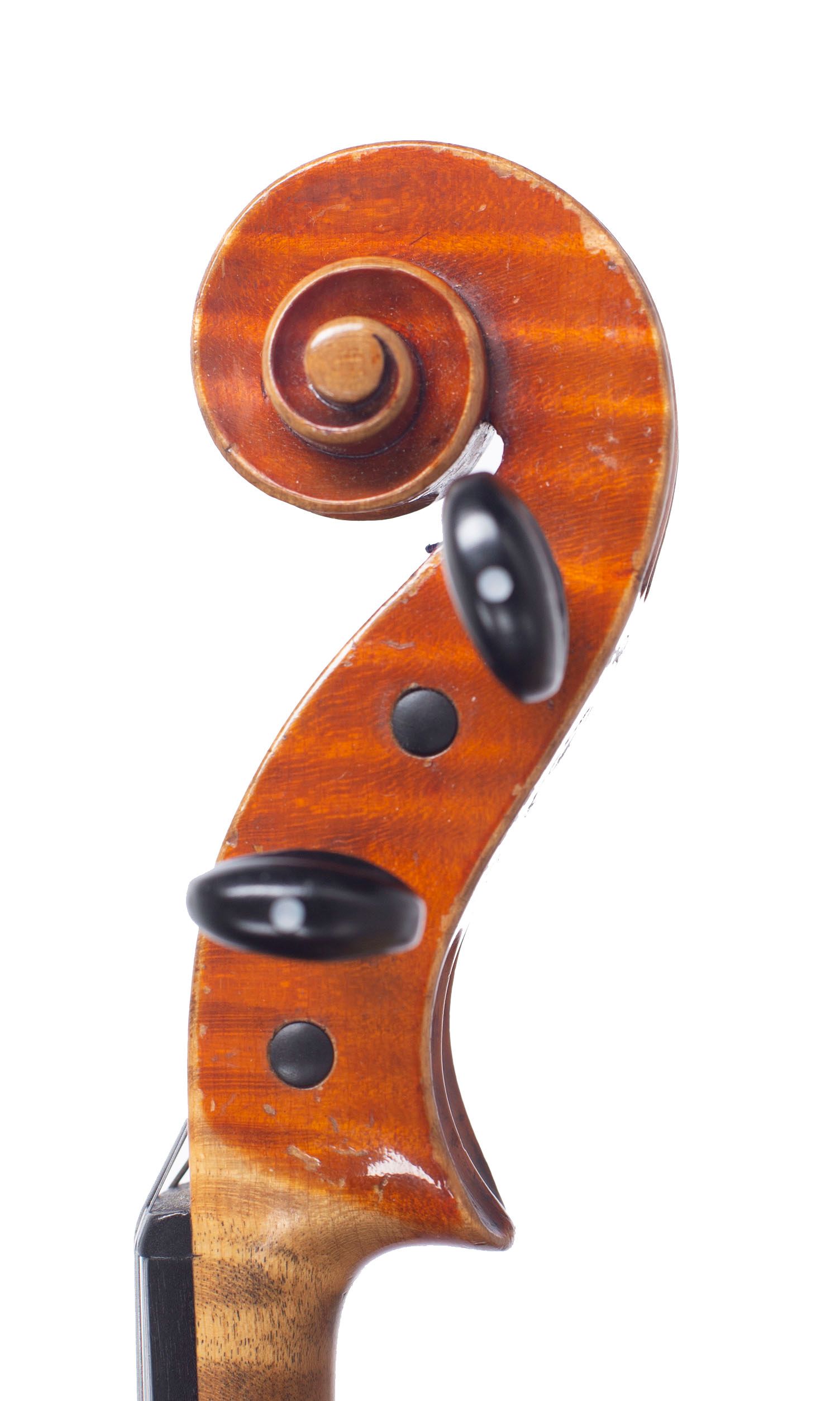 Violin, Workshop of Alfred Moritz, Dresden, early 20th Century — scroll