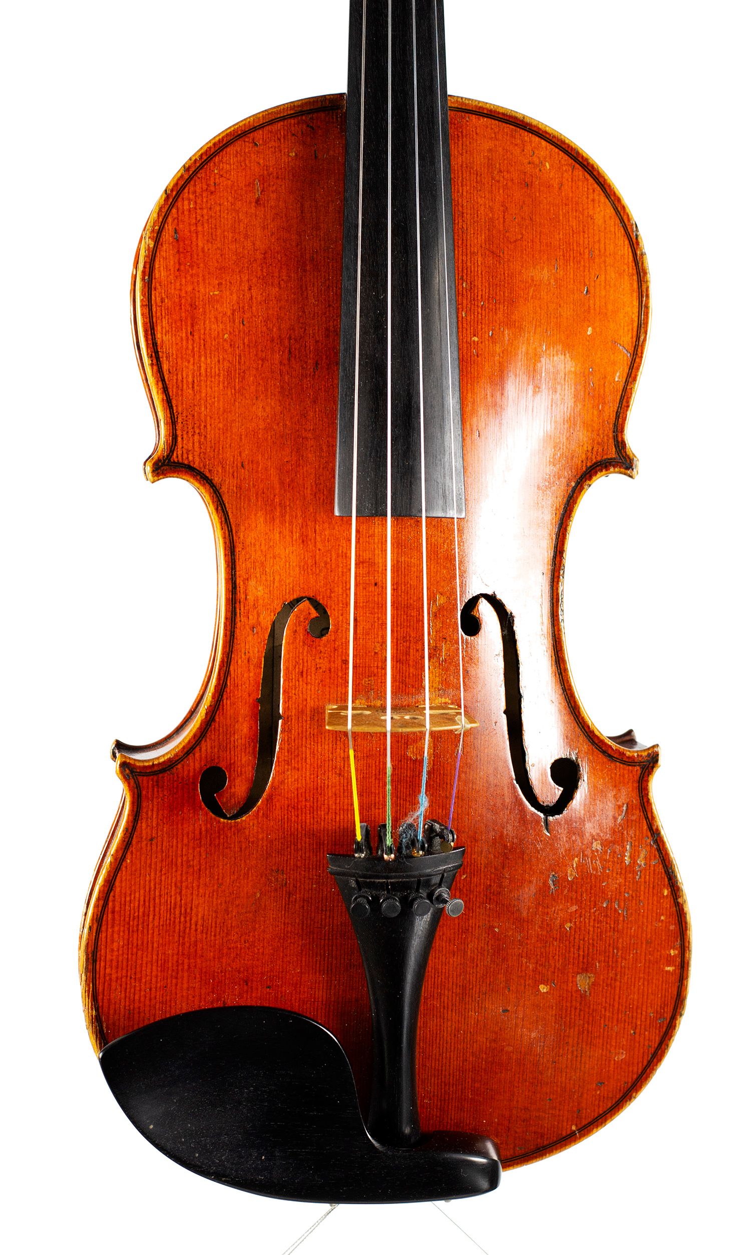 Violin, Workshop of Alfred Moritz, Dresden, early 20th Century — angled view, 10°