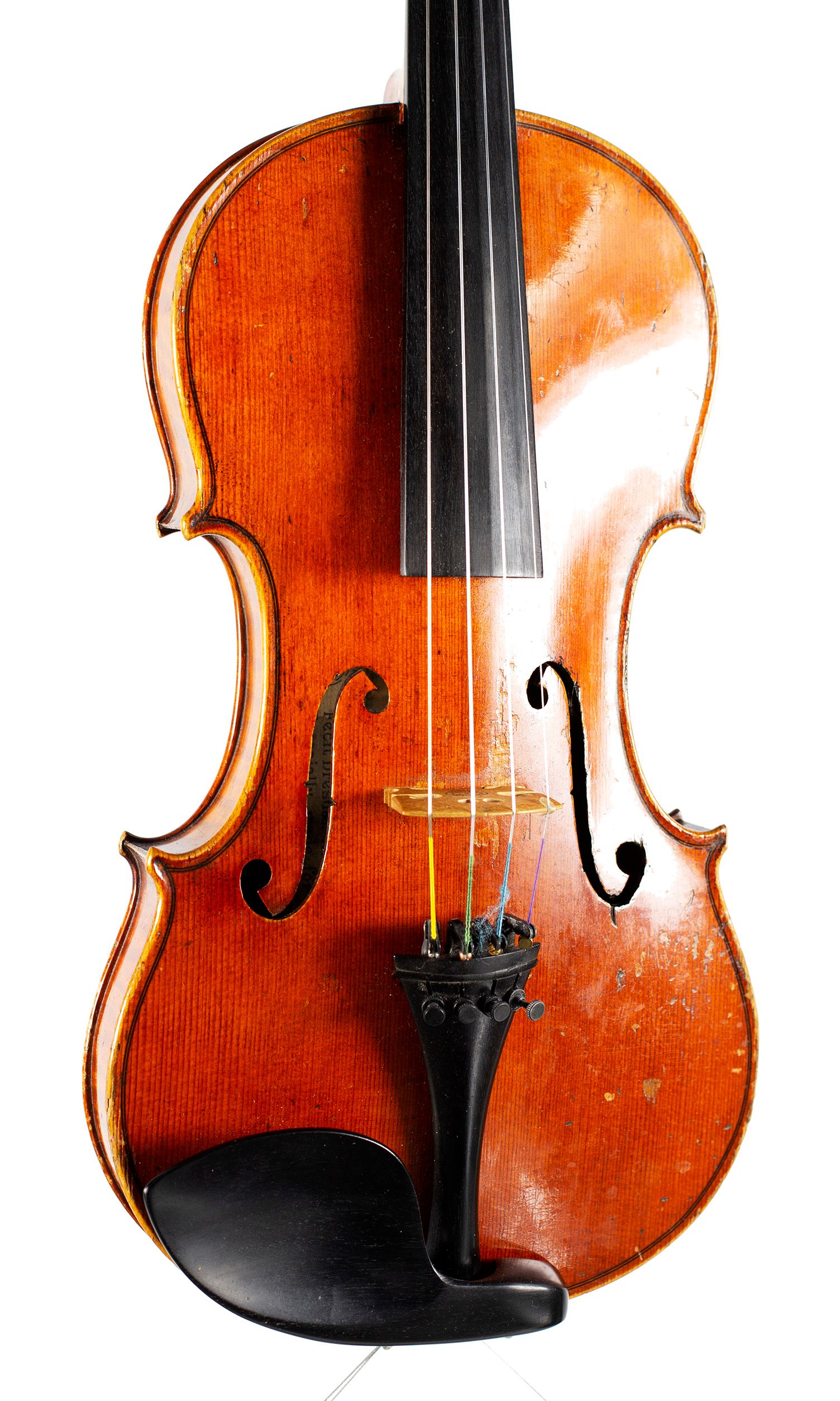 Violin, Workshop of Alfred Moritz, Dresden, early 20th Century — angled view, 20°