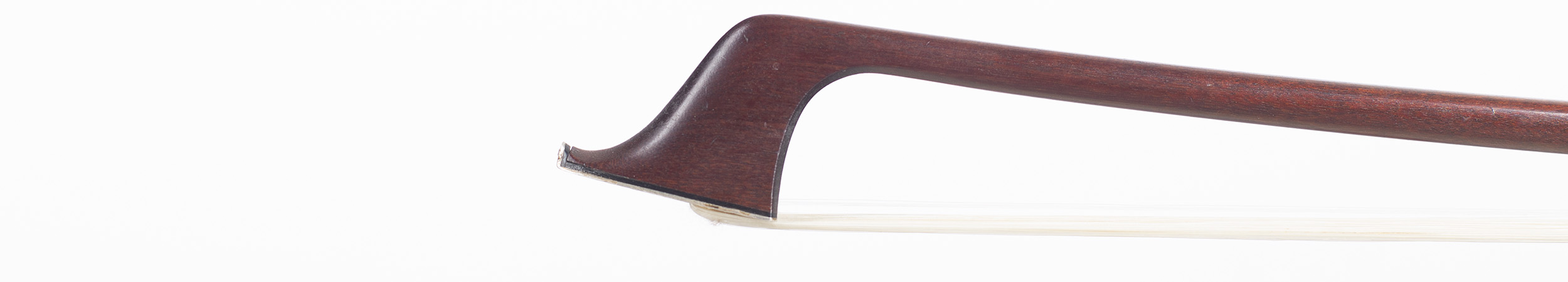A silver-mounted cello bow by W. E. Hill & Sons, London Antique, over 100 years old — head