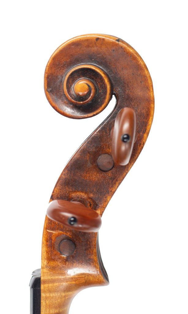 Violin by Joseph Hill, London, 18th Century — scroll