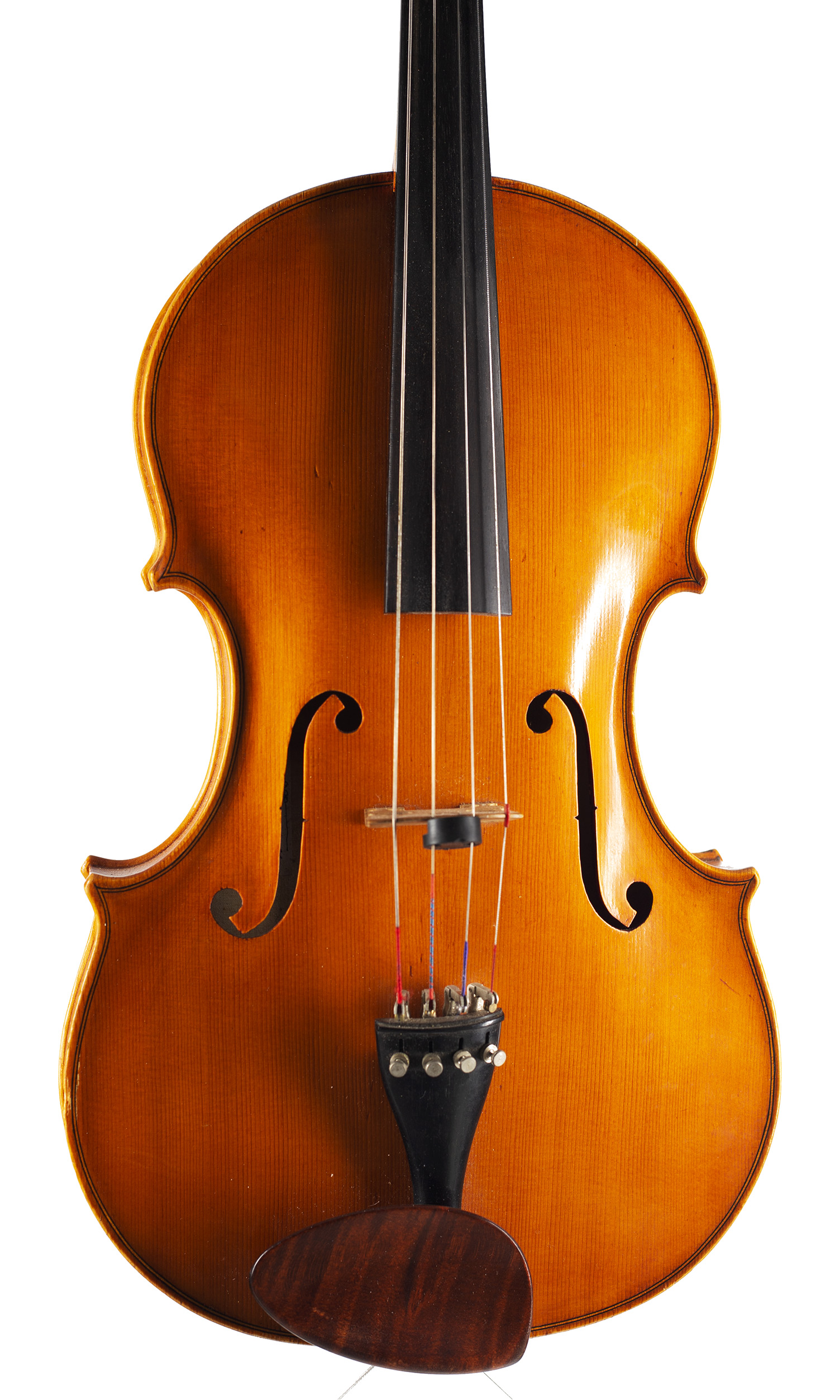 A viola by Gordon Campbell, Dinedor, 1982 — angled view, 20°