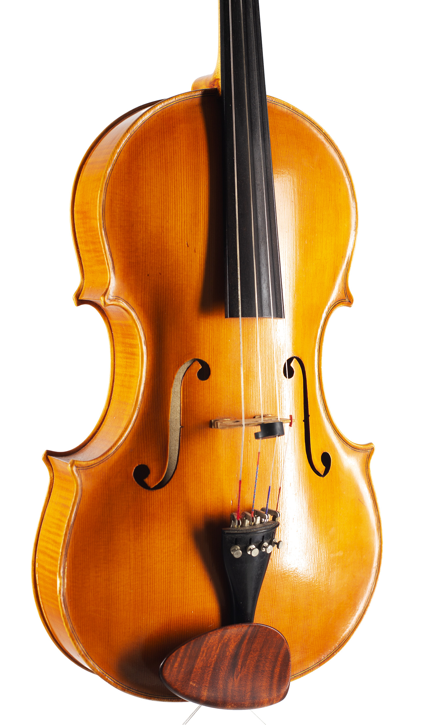 A viola by Gordon Campbell, Dinedor, 1982 — angled view, 40°