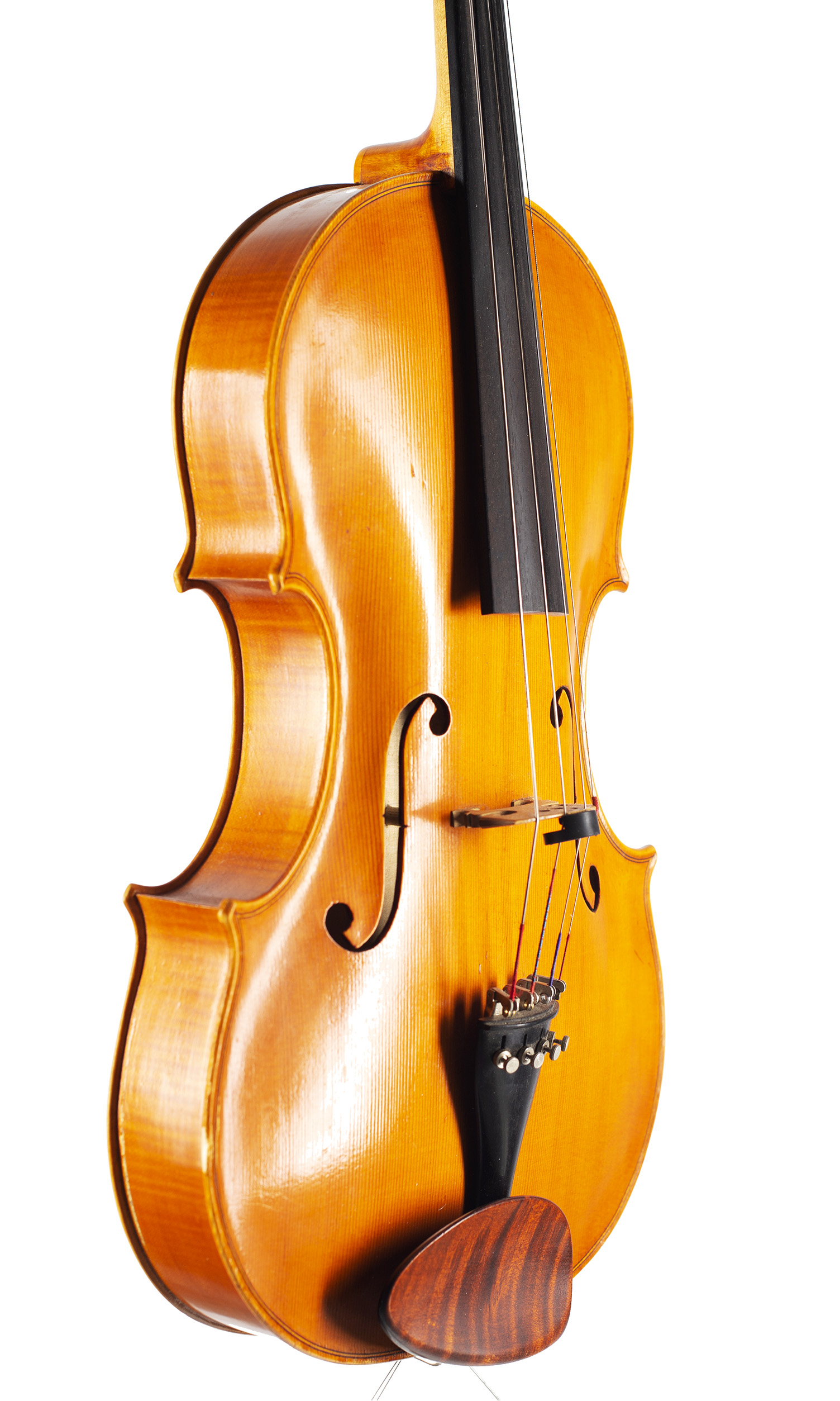 A viola by Gordon Campbell, Dinedor, 1982 — angled view, 60°