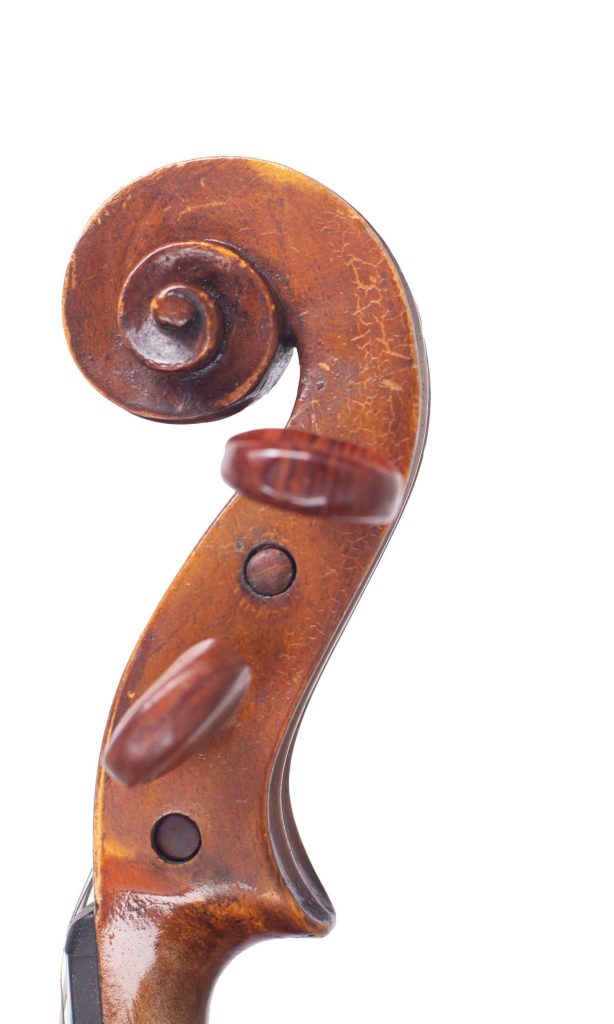 Violin by Stansfield Mayson, Manchester, 1911 — scroll