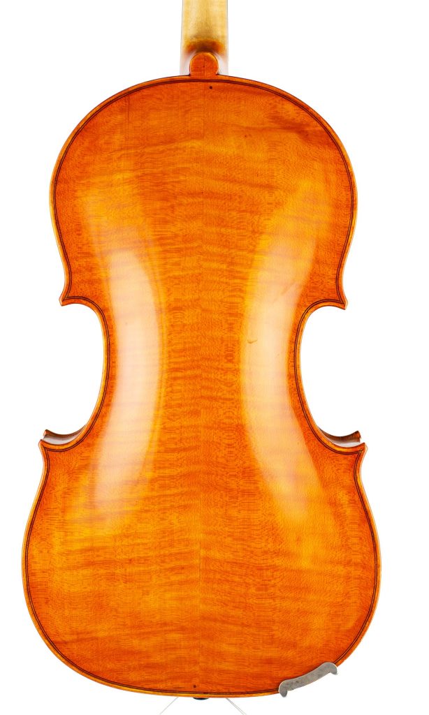 A viola by Dennis Plowright, Northwood, 1983 — back