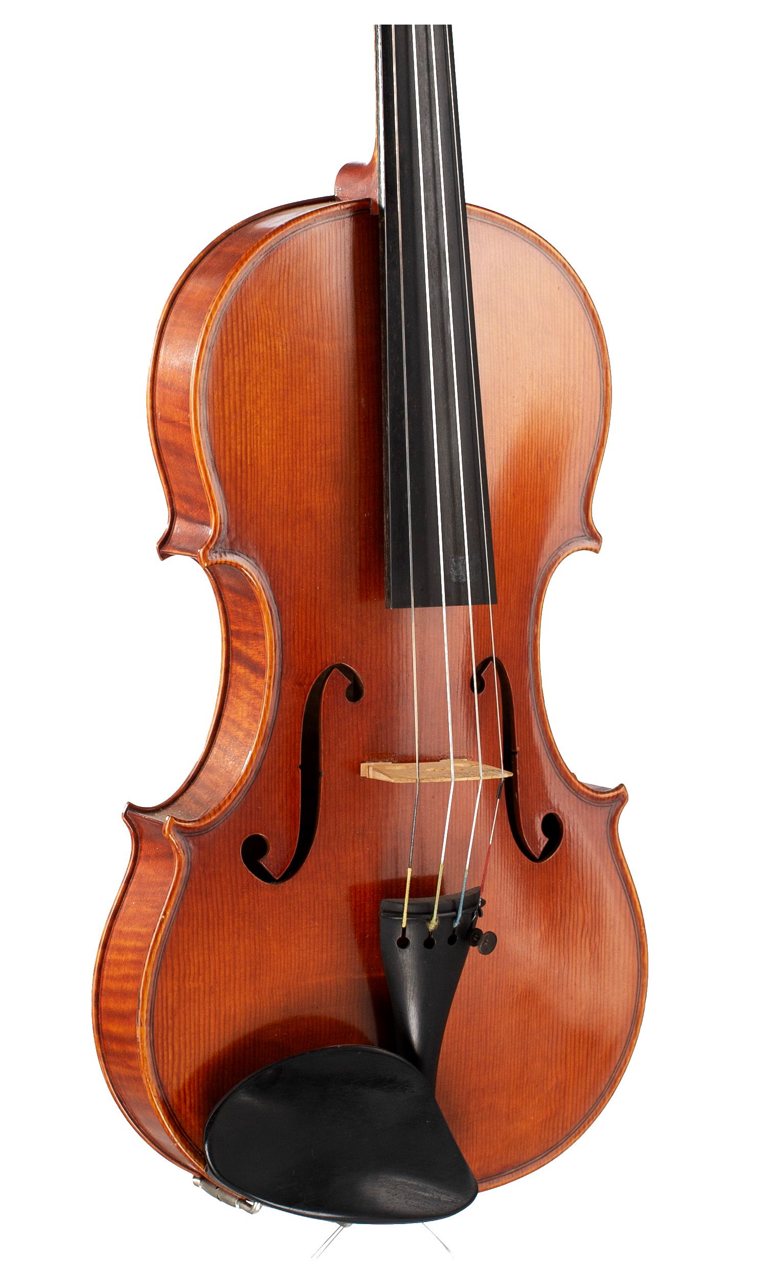 Violin by Glen Collins, Newark, 1977 — angled view, 30°