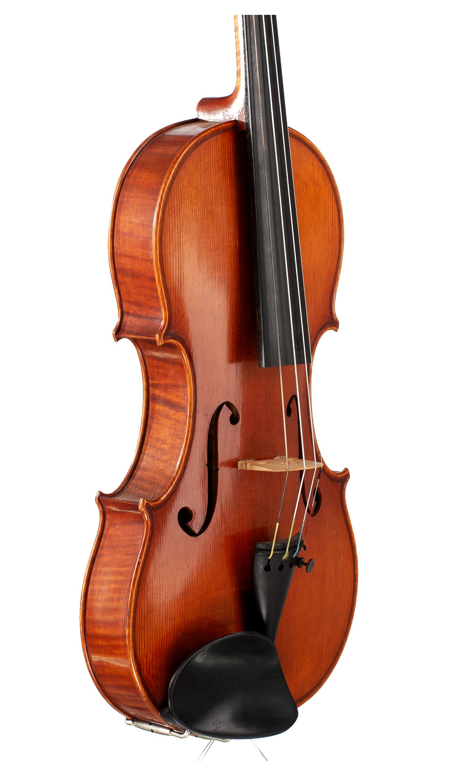 Violin by Glen Collins, Newark, 1977 — angled view, 50°