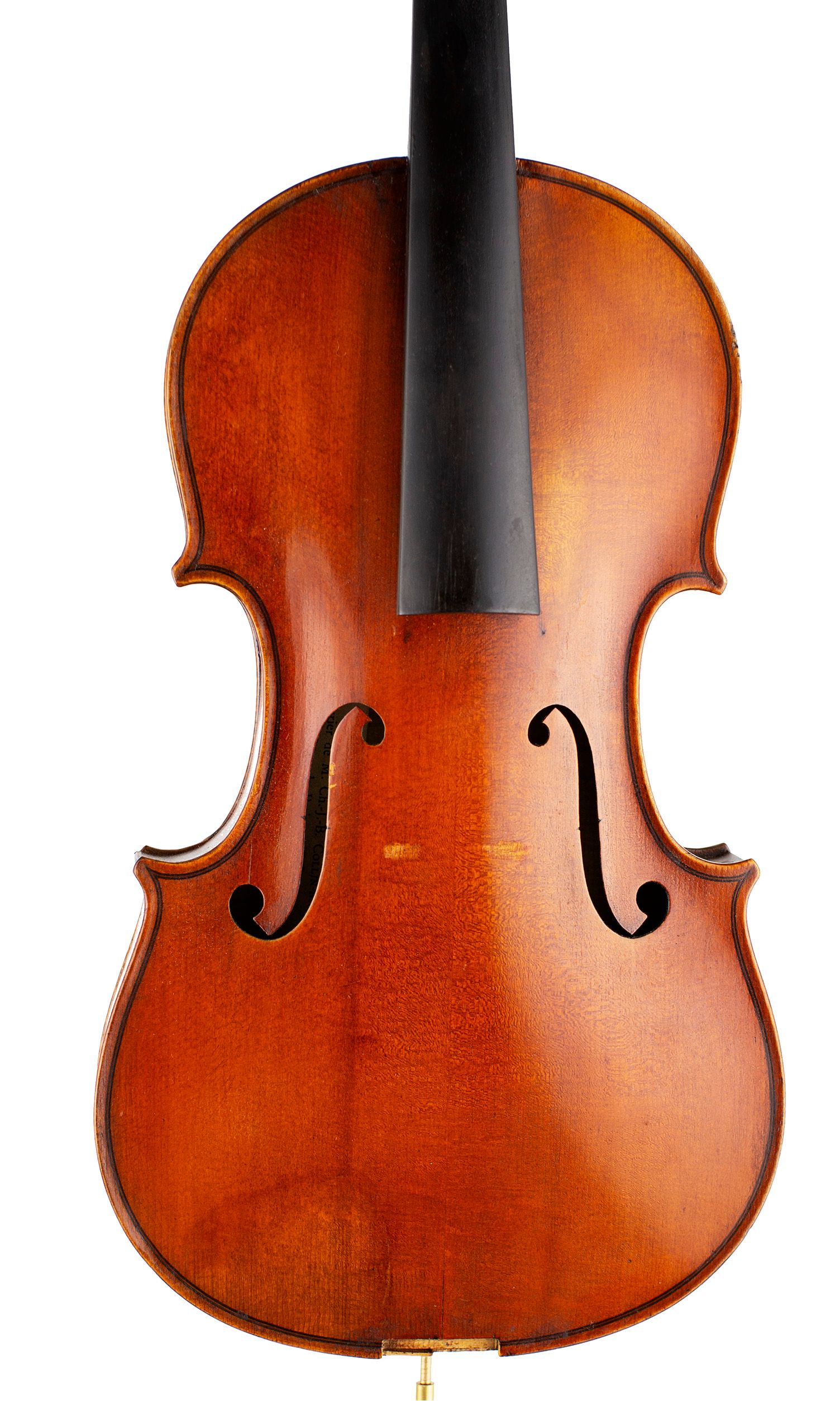Violin by Gustave Bazin, Paris, 1912 — angled view, 10°