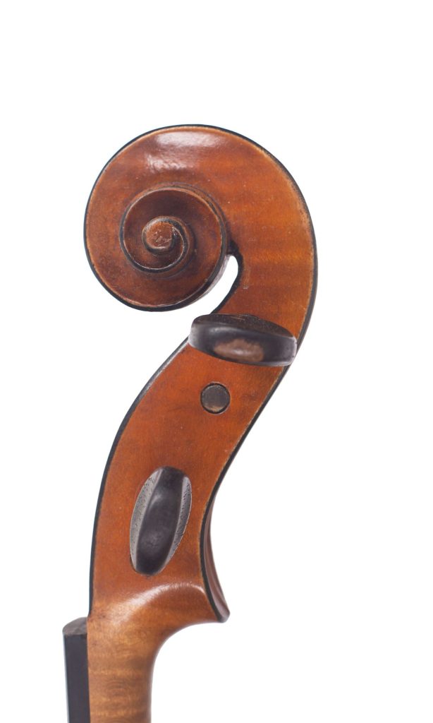 Violin by Pierre Audinot, Paris, 1937 — scroll