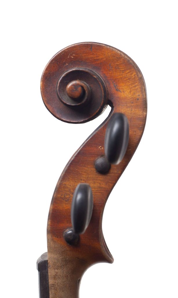 Violin, by Nicolas-Emile Cherpitel, Paris, circa 1870 — scroll