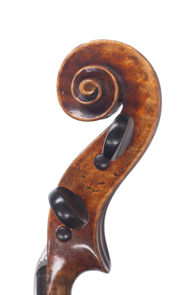 Viola, Workshop of Lowendall, Dresden, circa 1890 — scroll