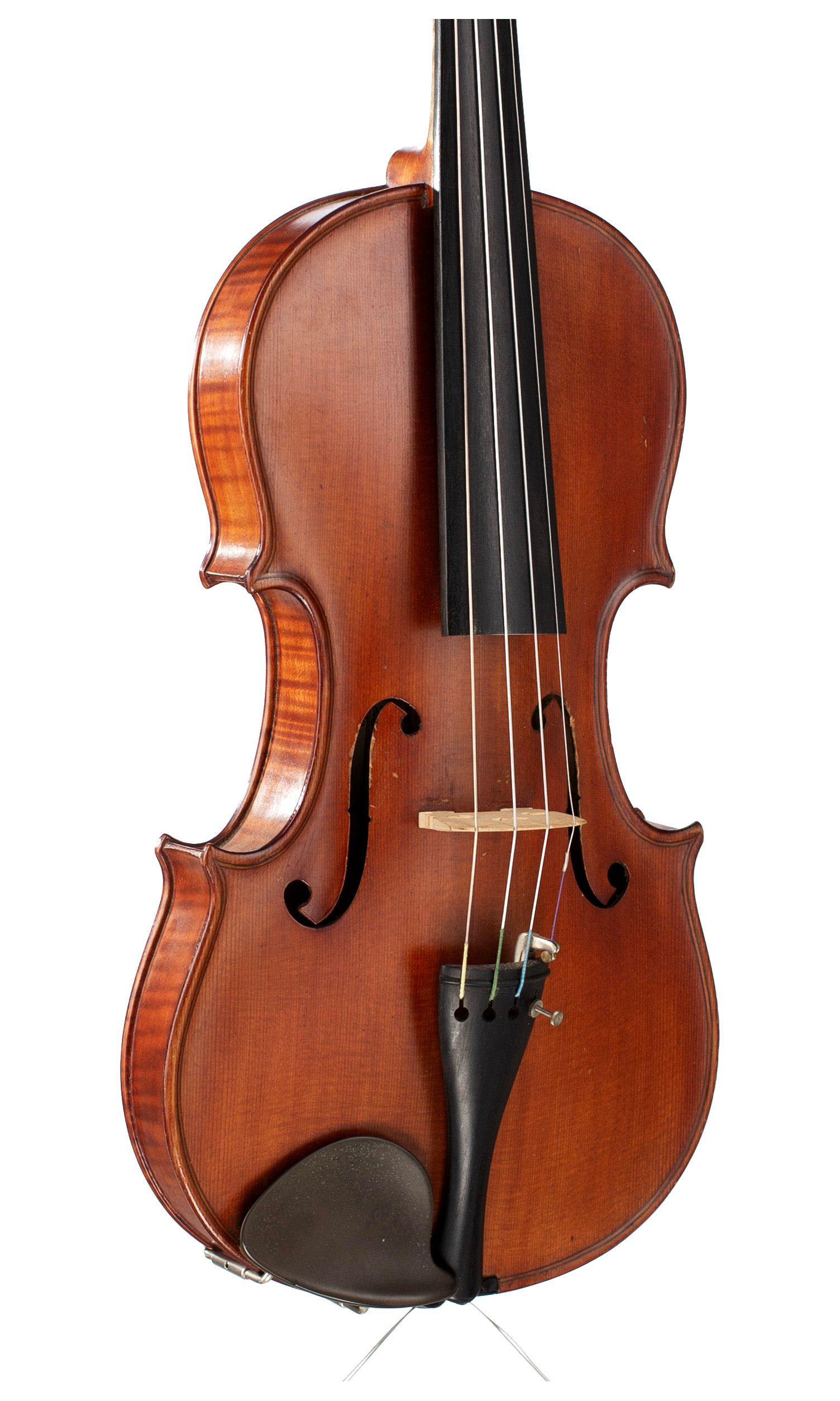 Violin by Louis F. Milton, Bedford, 1930 — angled view, 30°