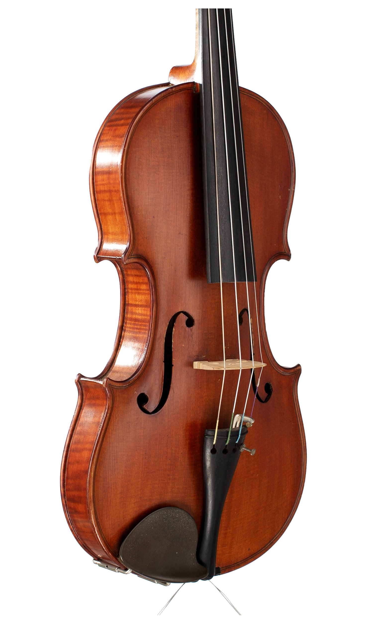 Violin by Louis F. Milton, Bedford, 1930 — angled view, 40°