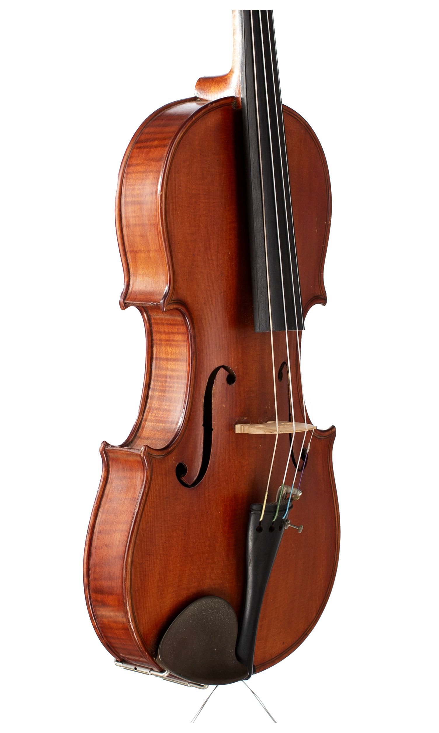 Violin by Louis F. Milton, Bedford, 1930 — angled view, 50°