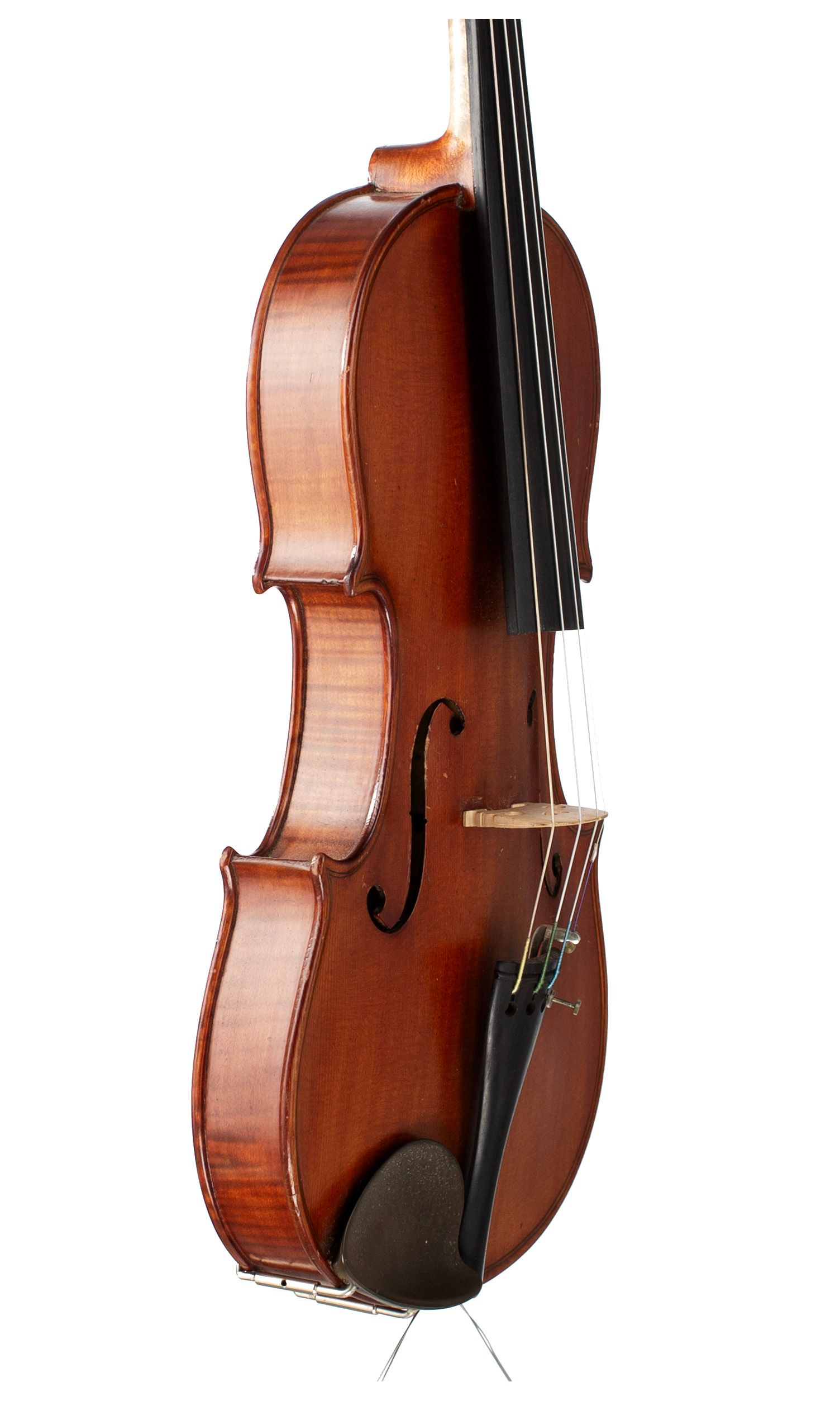 Violin by Louis F. Milton, Bedford, 1930 — angled view, 60°