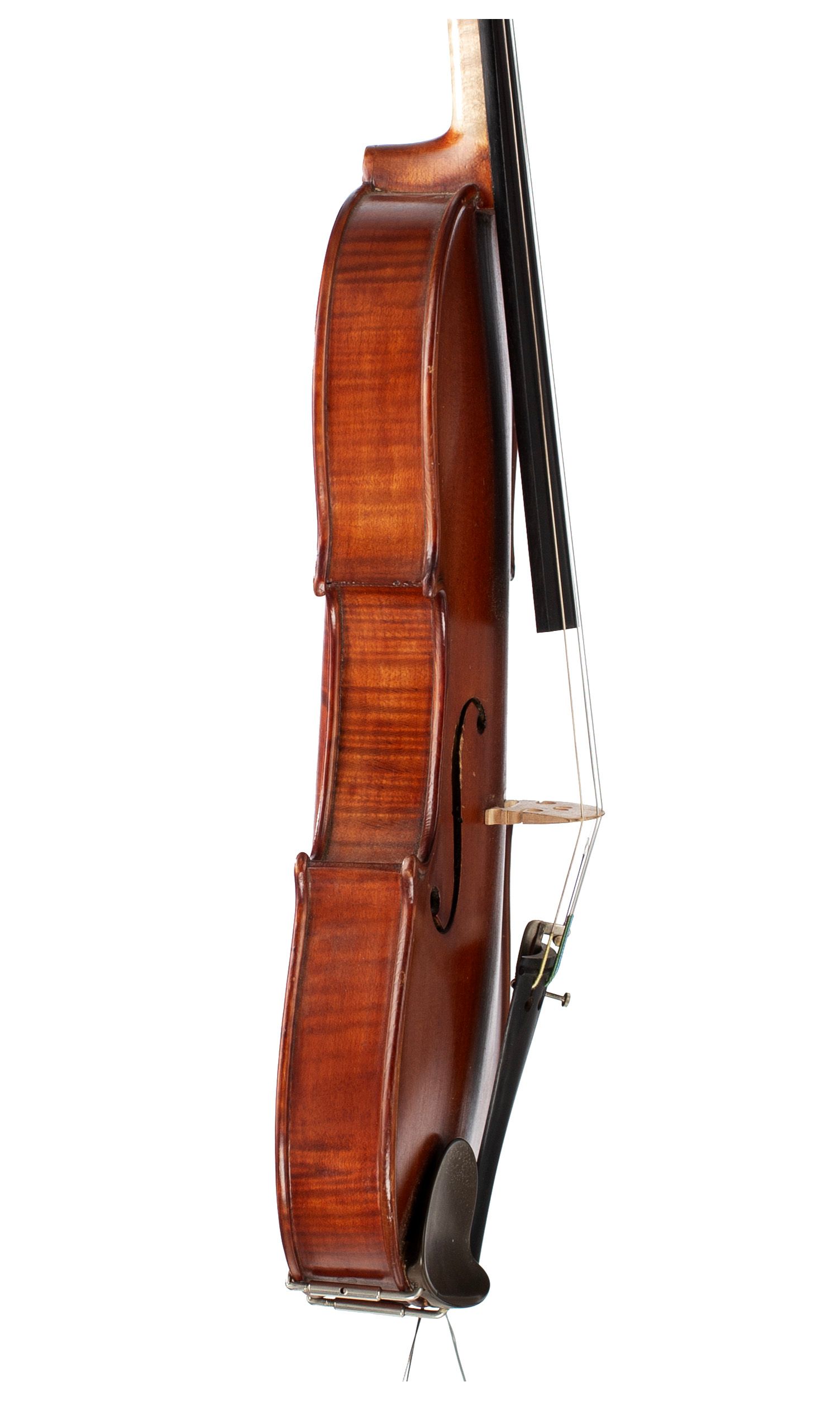 Violin by Louis F. Milton, Bedford, 1930 — angled view, 80°