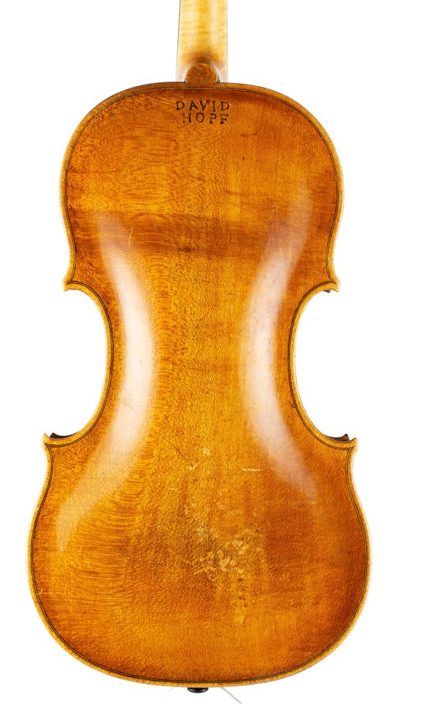 Violin by David Hopf (II), Litomerice, circa 1810 — back