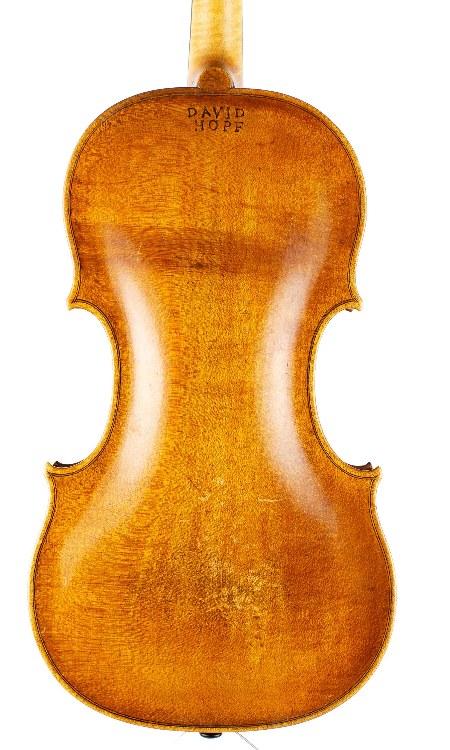 Violin by David Hopf (II), Litomerice, circa 1810 — back